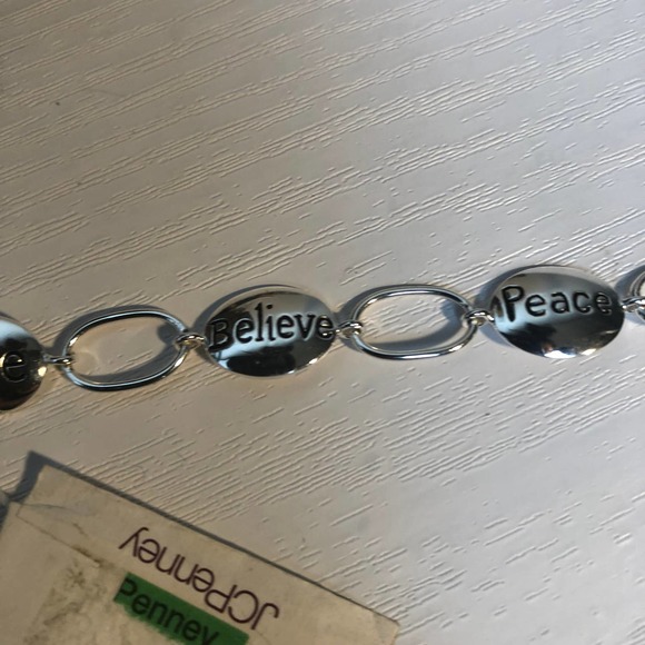 Vintage 90s JcPenney Sterling Silver Spiritual Christian Encouraging Bracelet - Picture 9 of 13